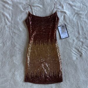 Sequin Spaghetti Strap Dress